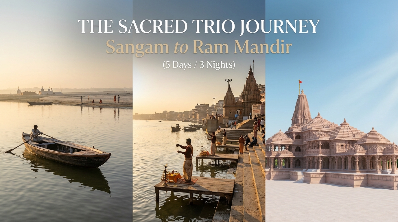 🙏🏻🪷The Sacred Trio Journey – Sangam to Ram Mandir (5 Days/3 Nights)🪷🙏🏻