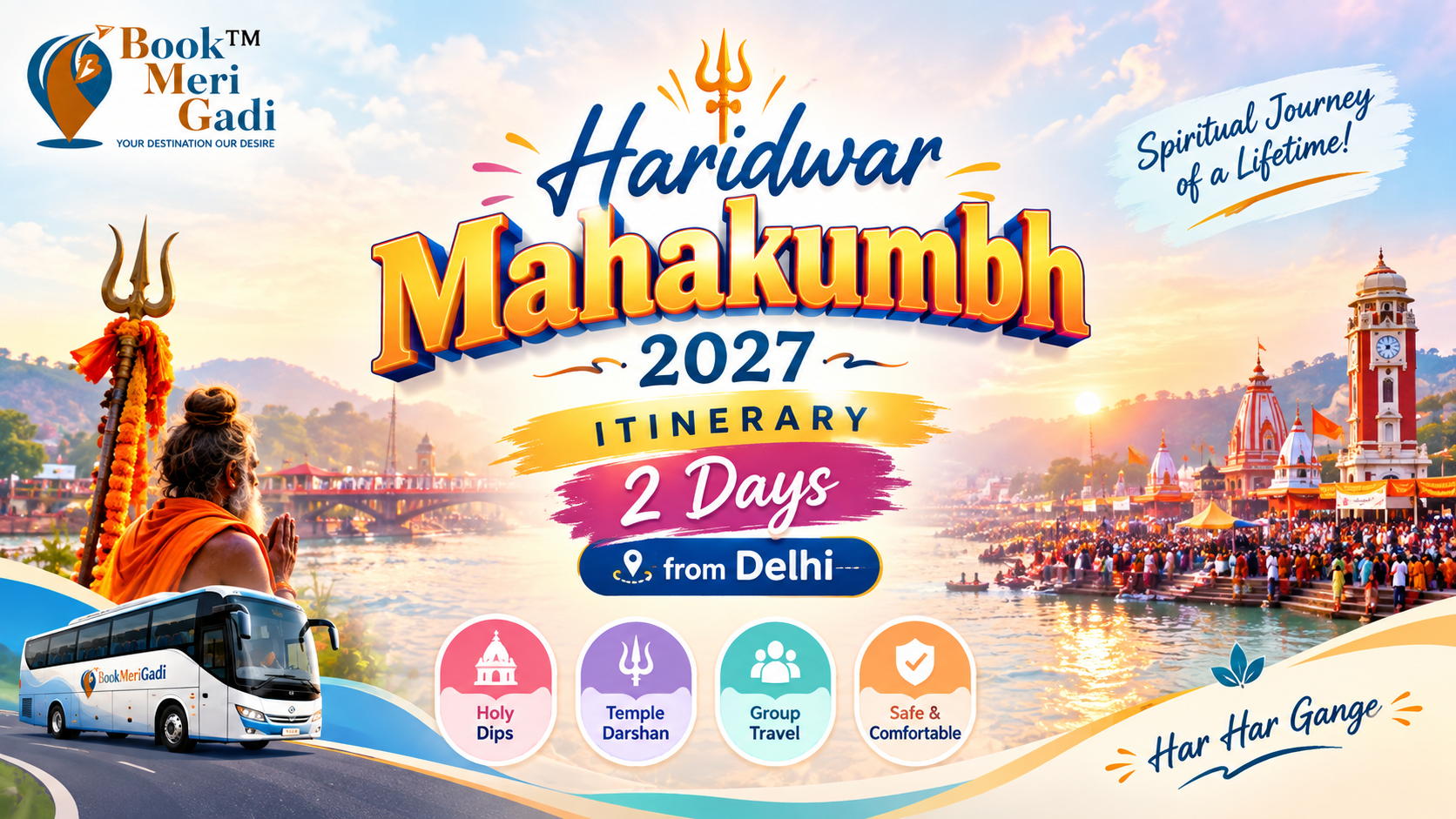 Mahakumbh Snan Yatra 2027 from Delhi 
