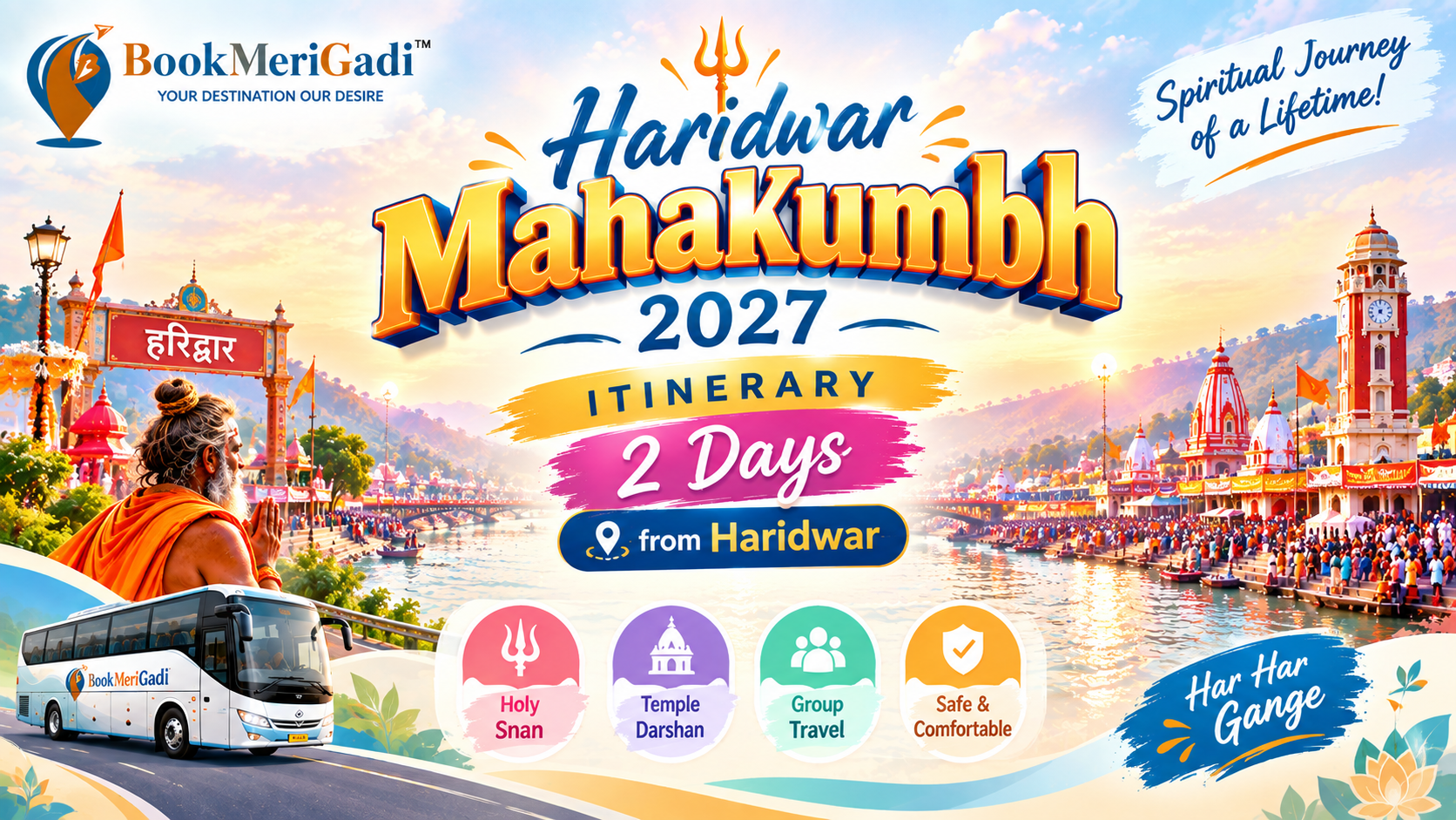 Mahakumbh Snan Yatra 2027 from Haridwar 