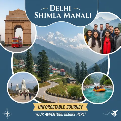 Delhi To Shimla & Manali (Himachal Adventure) 6 Days 5 Nights 