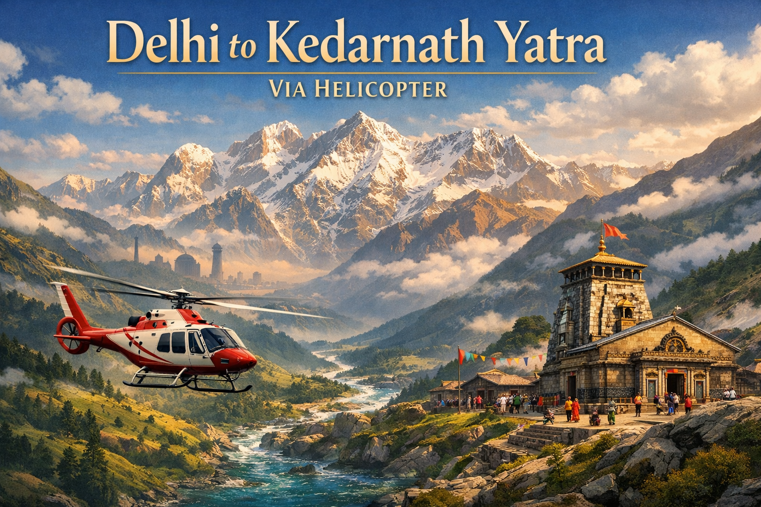 Delhi to Kedarnath Yatra Via Helicopter (4 Days 3 Nights)