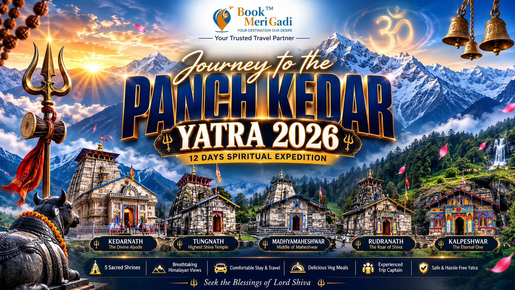 PANCH KEDAR YATRA  FROM HARIDWAR (12 Days / 11 Nights)